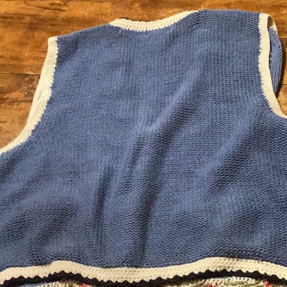Beautiful knitted cotton waistcoat from the early nineties to late eighties. - Picture 3 of 3